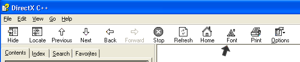 Location of the Font button