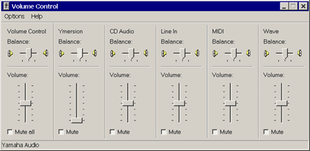 Windows audio playback mixer